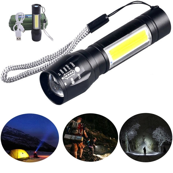 Portable USB Rechargeable LED Flashlights