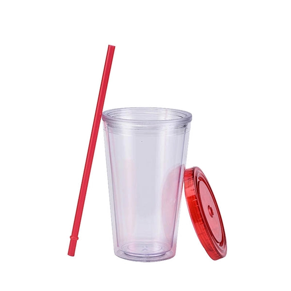 16-oz. Double-Wall Clear Plastic Tumblers