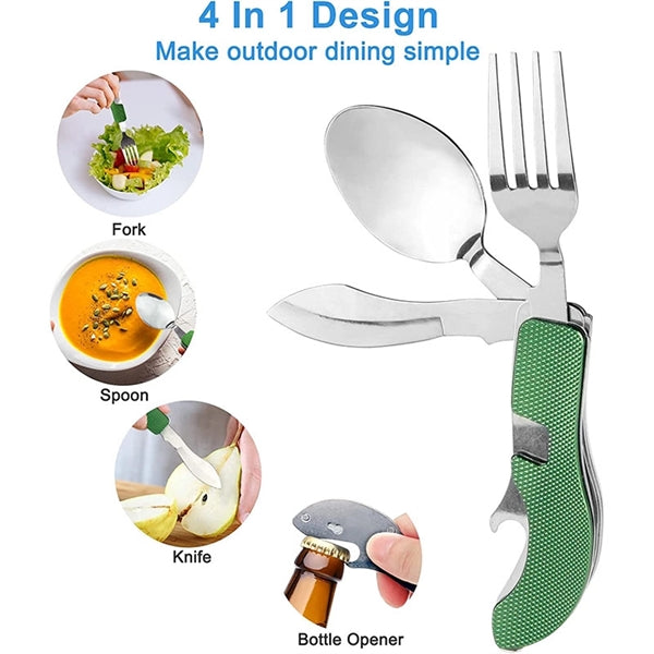 4-in-1 Folding Camping Utensil