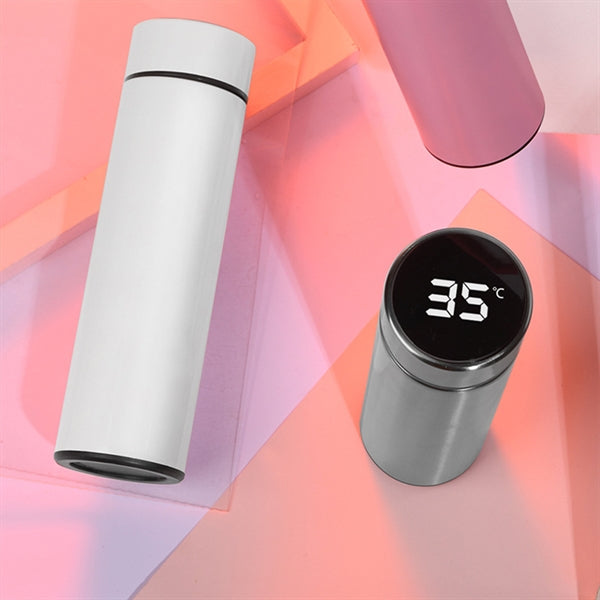 17oz Automotive Travel Mug LED Temperature Display Bottle