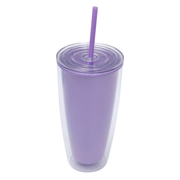 24oz Acrylic Colorful Simple Modern Tumbler With Straw