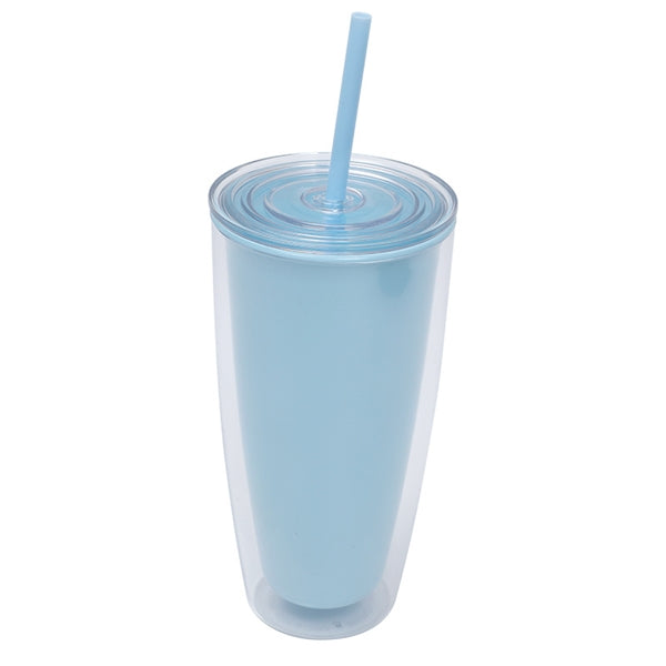 24oz Acrylic Colorful Simple Modern Tumbler With Straw