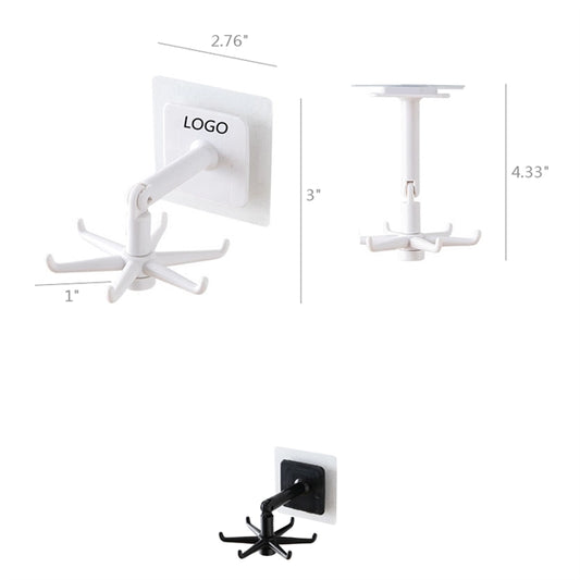 360 Rotating Kitchen Utensil Hook With 6 Claws