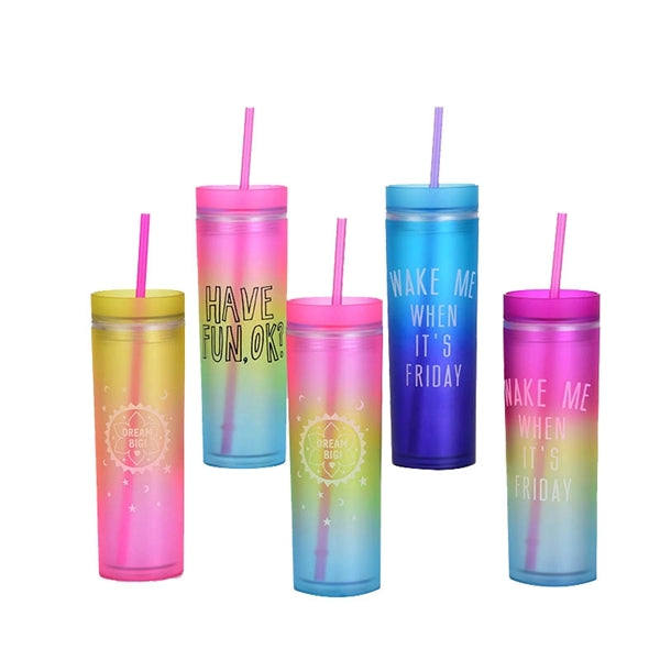 Rainbow Tumbler/Plastic Skinny Cup