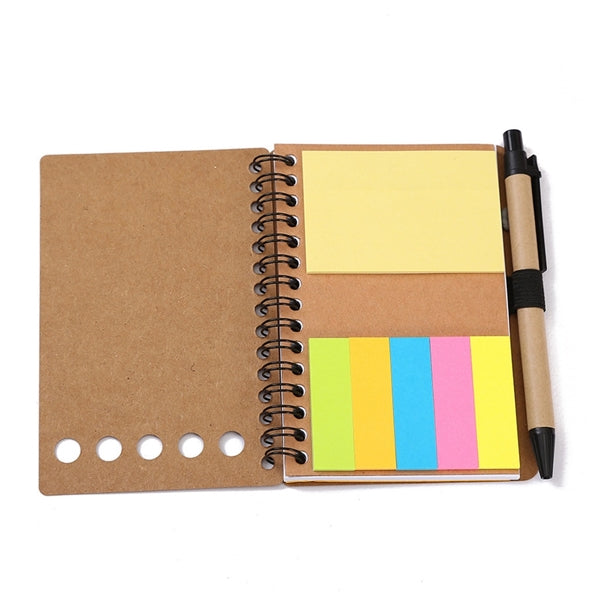 Cardboard Paper Spiral Notebook with Pen