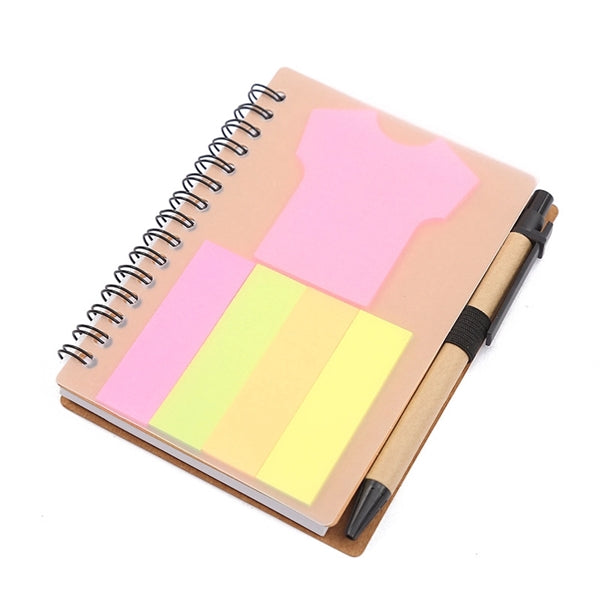Notebook with Sticky Notes and Pen