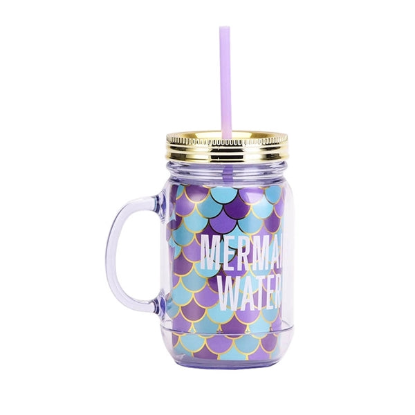 20 oz Mermaid Mason Jars with Handle