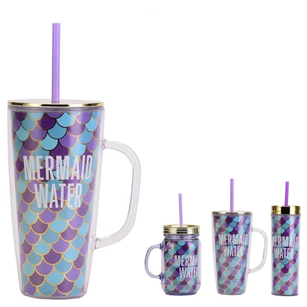 24OZ Mermaid Mug With Lid And Straw