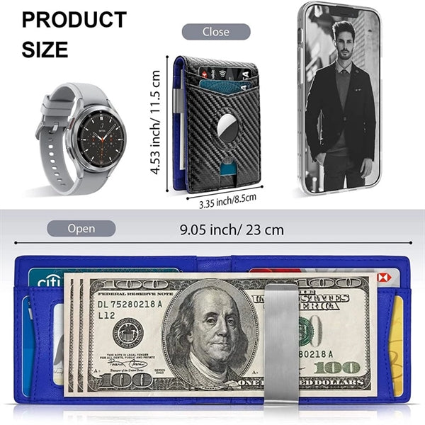 GPS Tracker Wallet Holder with Money Clip