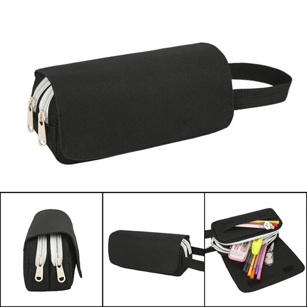 Multifonction Canvas Pencil Pouch Pen Case Stationery Bag