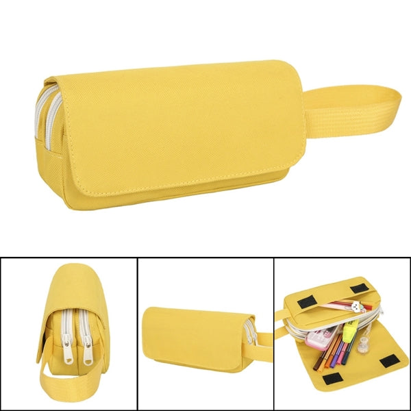 Multifonction Canvas Pencil Pouch Pen Case Stationery Bag