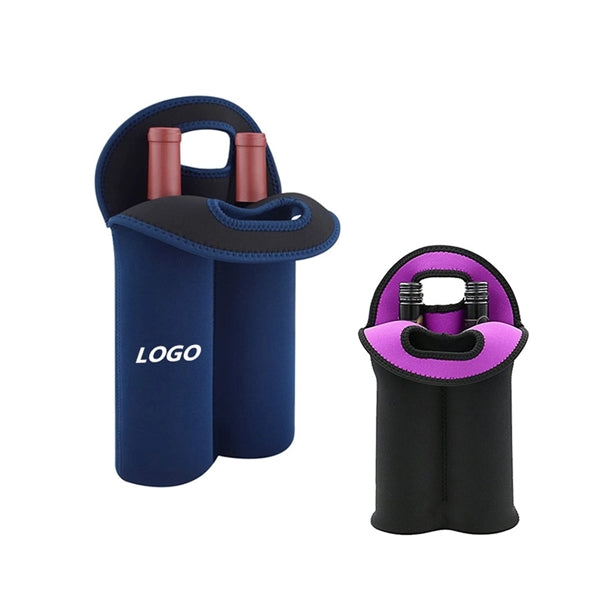 Two Bottle Neoprene Wine Carrier Bag