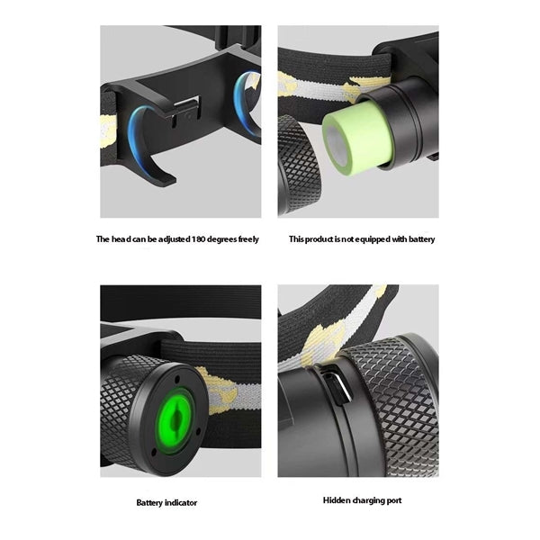 Rechargeable High Hardness Waterproof Headlamp Flashlight