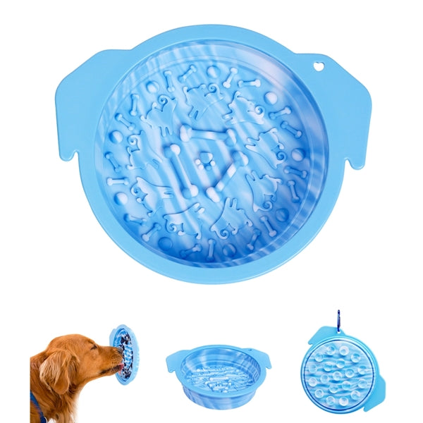 Multifunctional folding pet food bowl