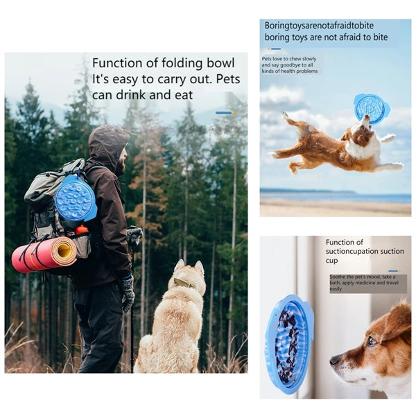 Multifunctional folding pet food bowl