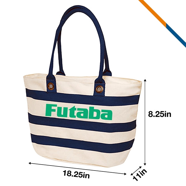 Tera Striped Tote Bag
