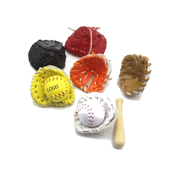 Baseball Keychain Including Hat And Bat