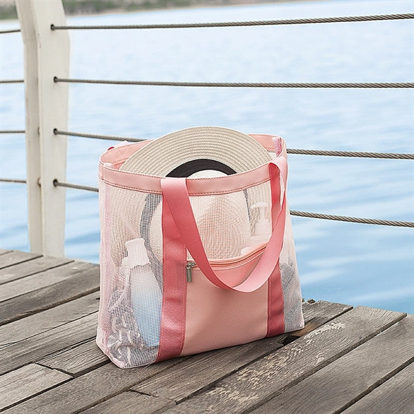 Multifunction Travel Mesh Beach Tote Bag Swimming Handbag