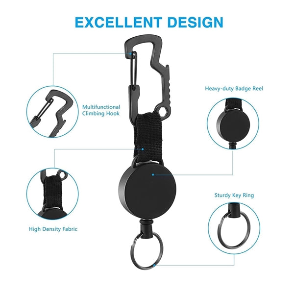 Retractable Outdoor High Elastic Steel Wire Badge Holder