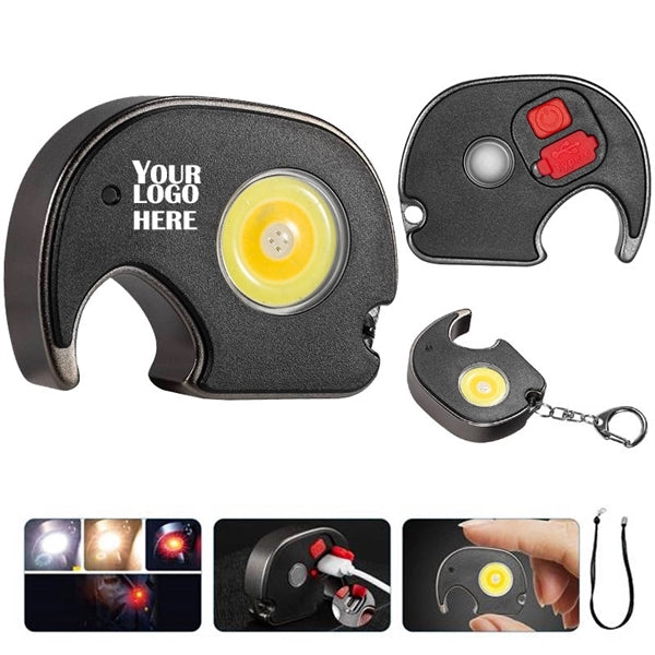 Portable Elephant COB LED Light With Keychain