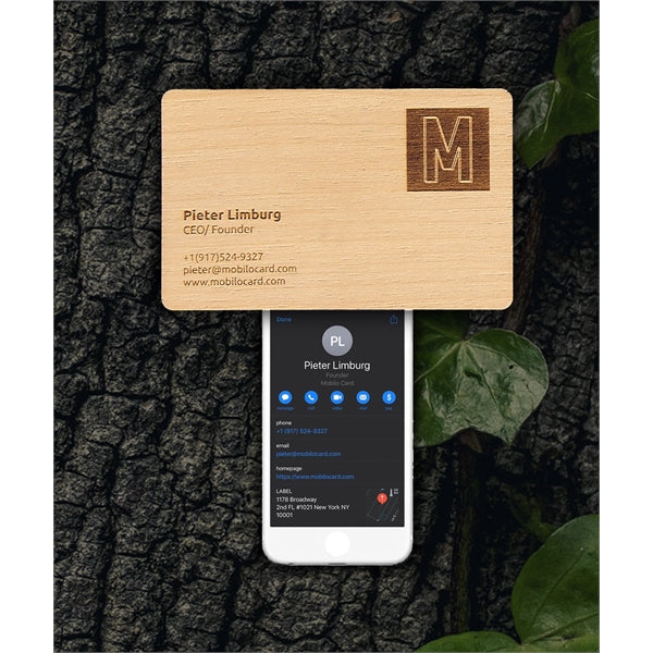 Mr.Tap NFC Wood Digital Business / Social Media Card