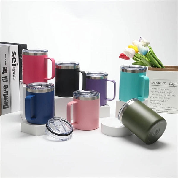 12oz Stainless Steel Coffee Mug Cup with Handle