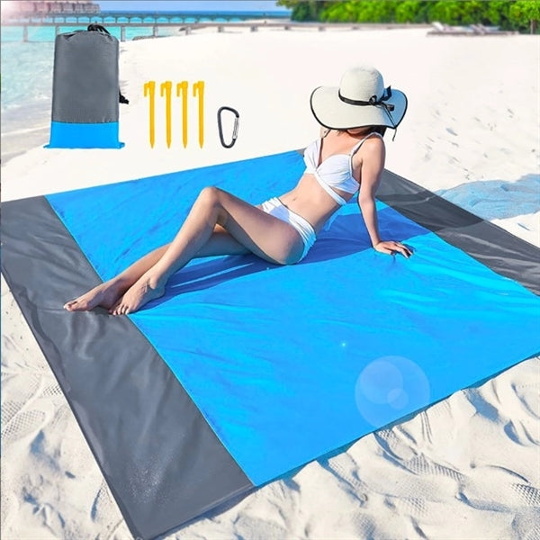 Portable Waterproof Beach Blanket wz Pounch