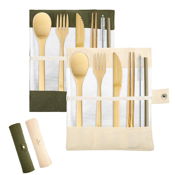 Eco-Friendly Bamboo Travel Cutlery Set
