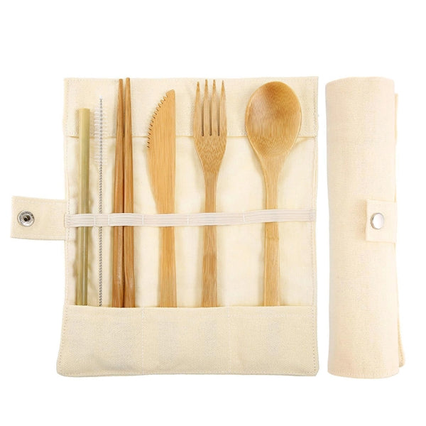Eco-Friendly Bamboo Travel Cutlery Set