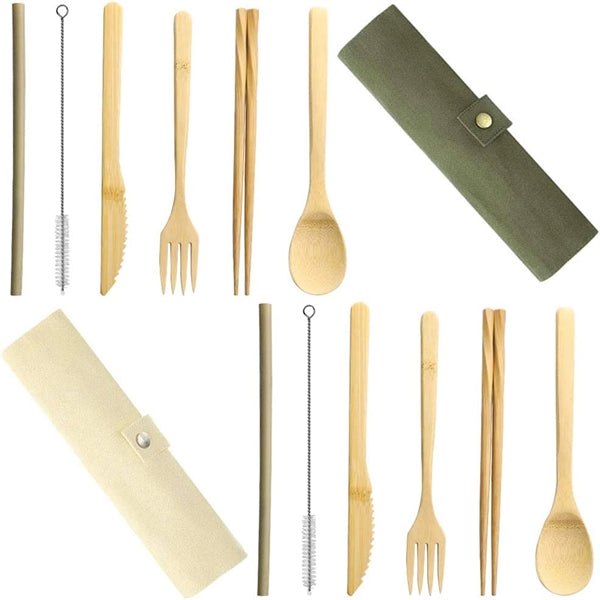 Eco-Friendly Bamboo Travel Cutlery Set