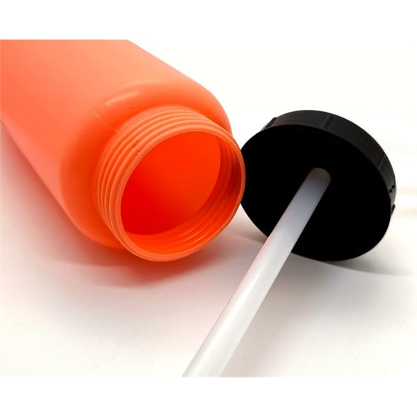 33.8 oz Ice Hockey Boxing Sports Marathon Bottle with Straw