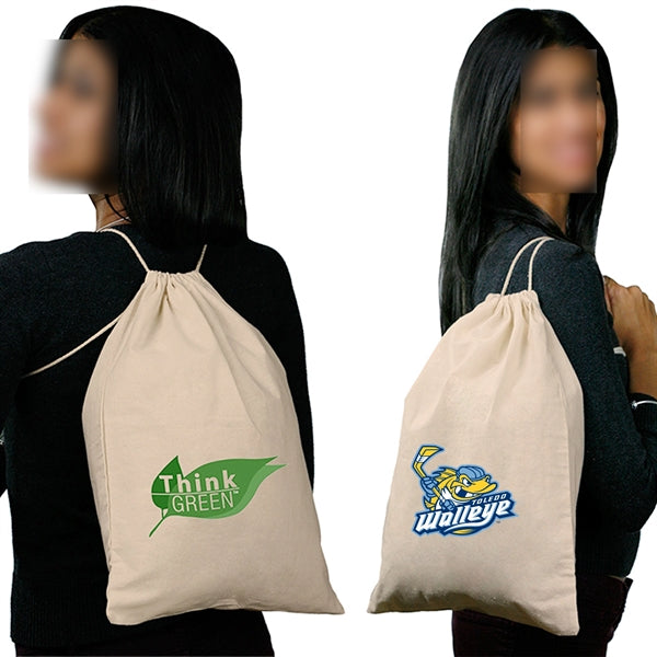 Fannie Cotton Drawstring Backpacks