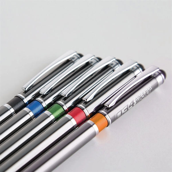 Aluminum Click Action Stylus Ballpoint Pen