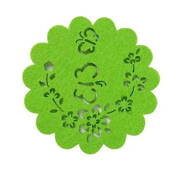 Hollow Out Recycled Felt Coaster