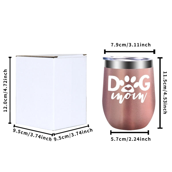 12 oz Stainless Steel Insulated Wine Tumbler with Lid