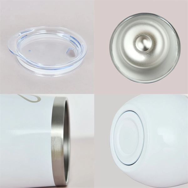12 oz Stainless Steel Insulated Wine Tumbler with Lid