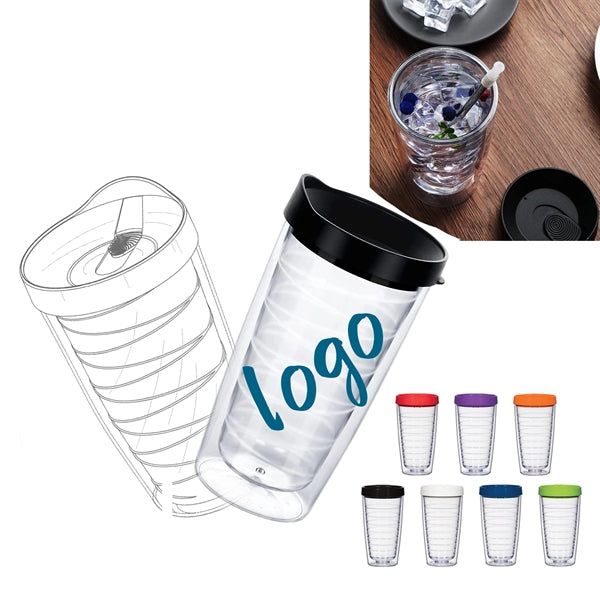 16oz. Clear Double Wall Tumbler