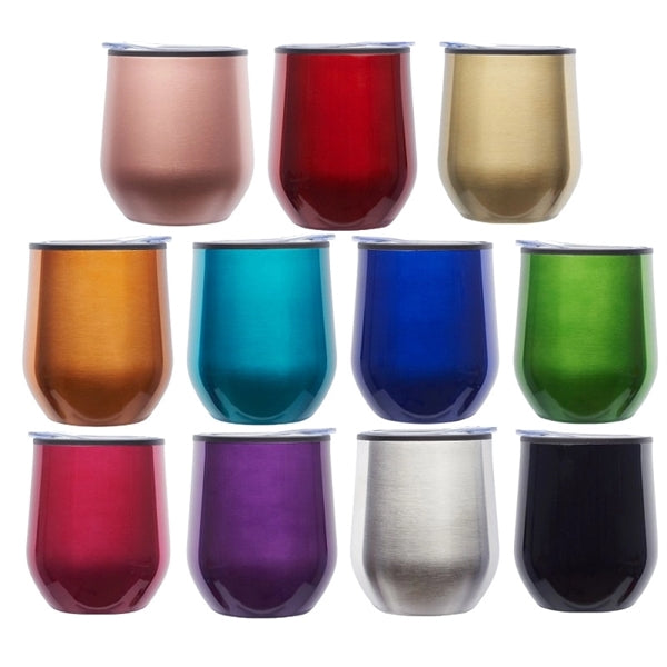 Double Wall Stainless Steel Tumbler, 12 oz.