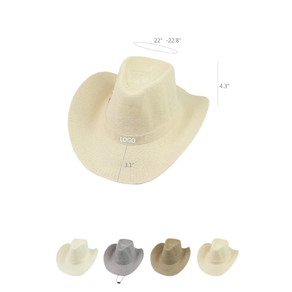 Western Cowboy Curly Straw Hat