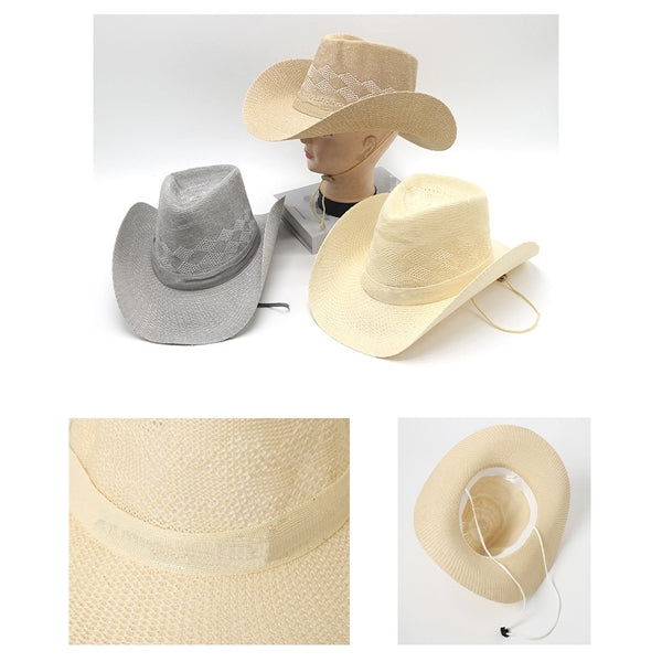 Western Cowboy Curly Straw Hat