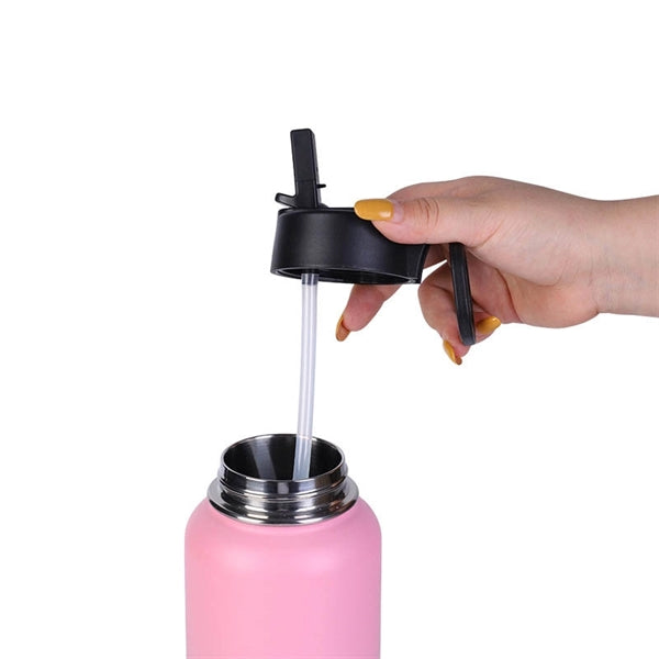18oz Insulated Stainless Steel Sport Bottle With Straw Lid