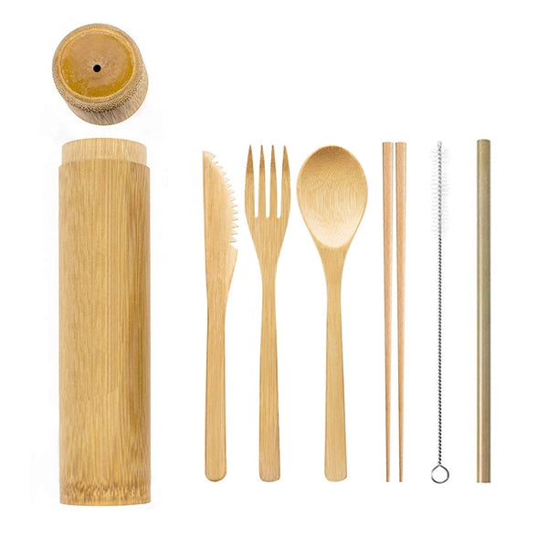 6-Piece Bamboo Tableware Set