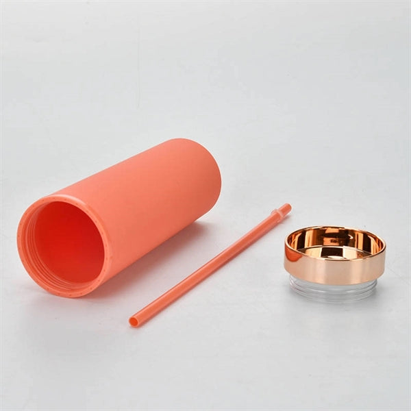 16oz Skinny Tumbler With Gold Lid