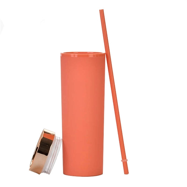 16oz Skinny Tumbler With Gold Lid