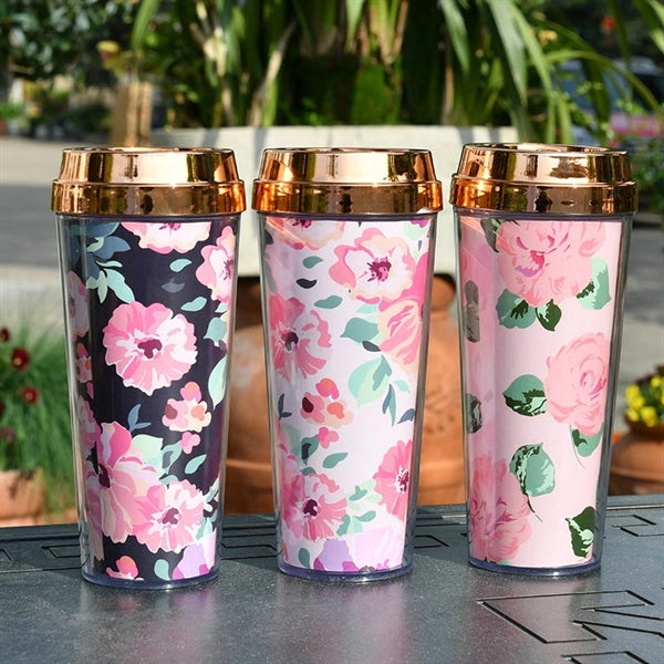 Double Layer Plastic Coffee Cup