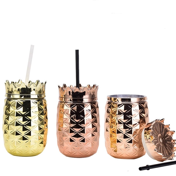 Pineapple Tumbler With Straw