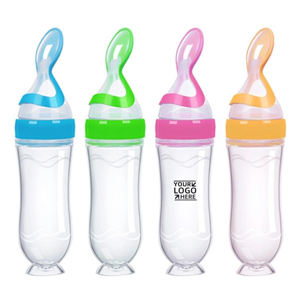 Silicone Squeeze Feeding Bottle Spoon