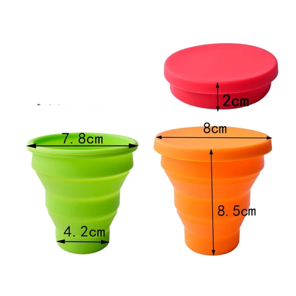 6.7OZ Folding silicone water cup