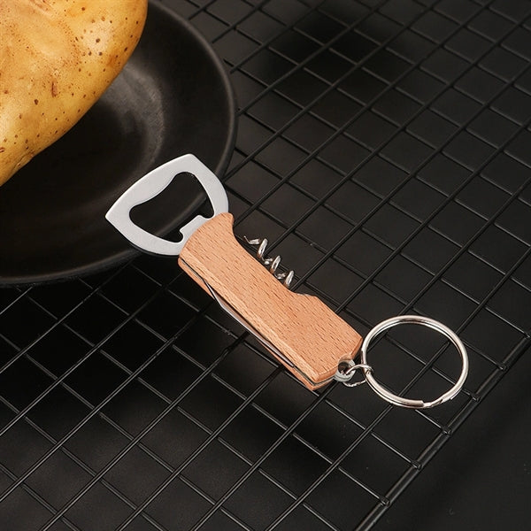 3 in 1 Wooden Keychain