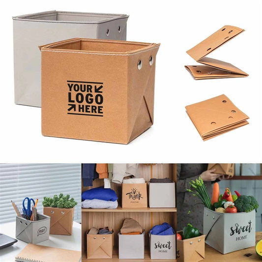 Washable Eco Kraft Paper Storage Box Plant Baskets
